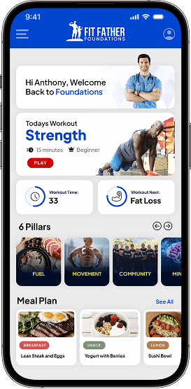The Fit Father app home screen