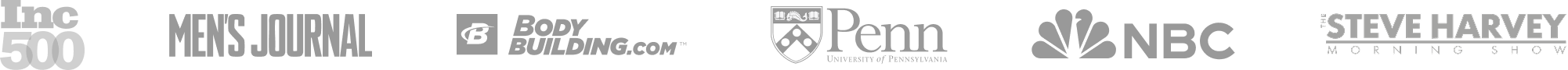 As featured in Inc. 500, Men's Journal, Bodybuilding.com, the University of Pennsylvania, NBC and The Steve Harvey Morning Show